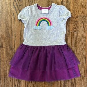 Hanna Andersson Gray and Purple Rainbow Dress